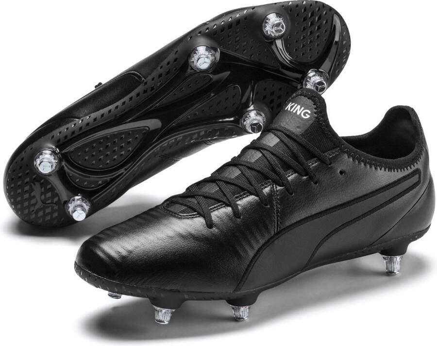 PUMA KING Ijzeren Nop Voetbalschoenen (SG-Pro) Zwart Wit