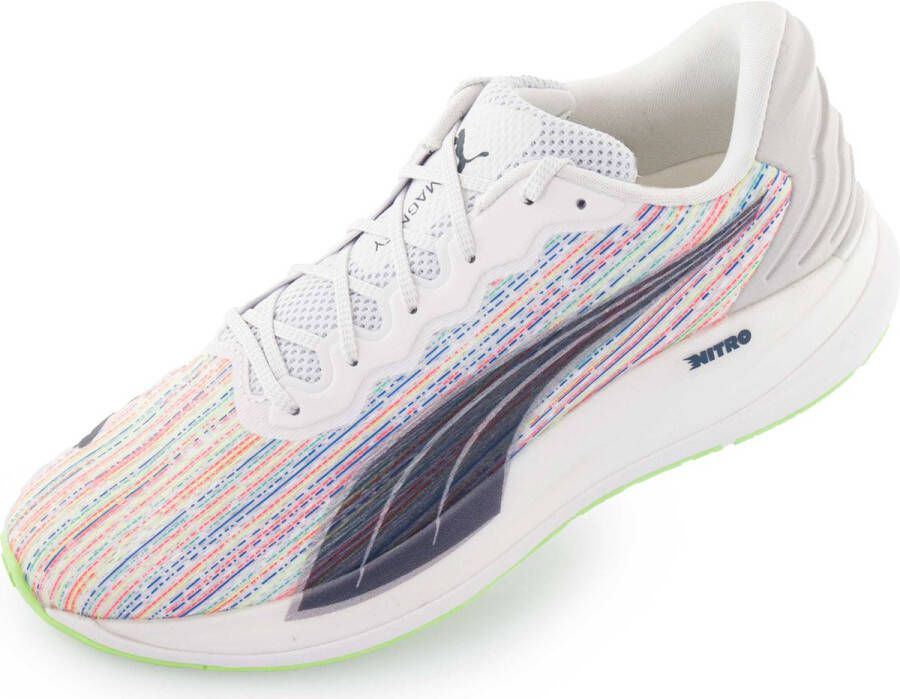 PUMA Magnify Nitro SP Dames Sportschoenen Hardlopen Weg wit groen