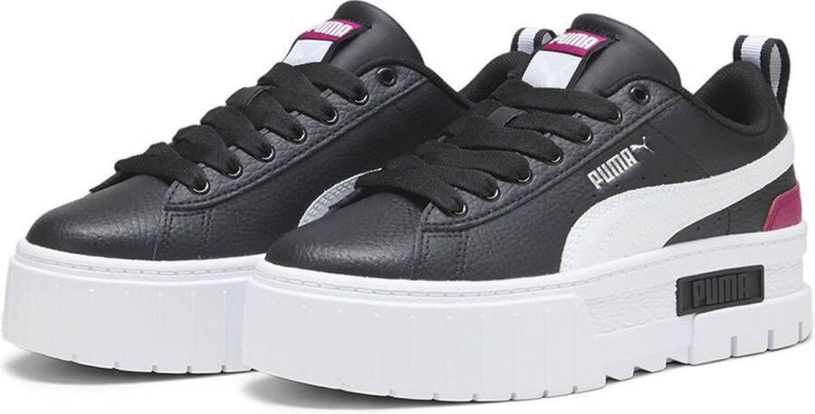 PUMA Mayze Lth Sneakers Zwart Jongen