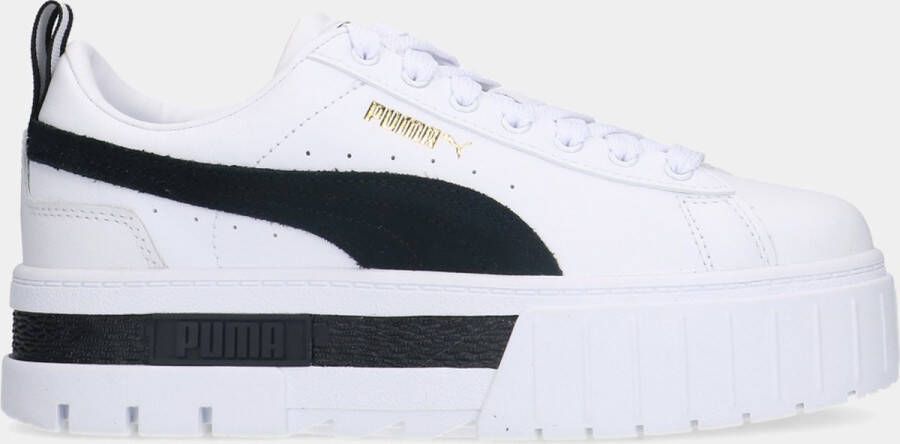 PUMA Mayze Lth White Black dames sneakers