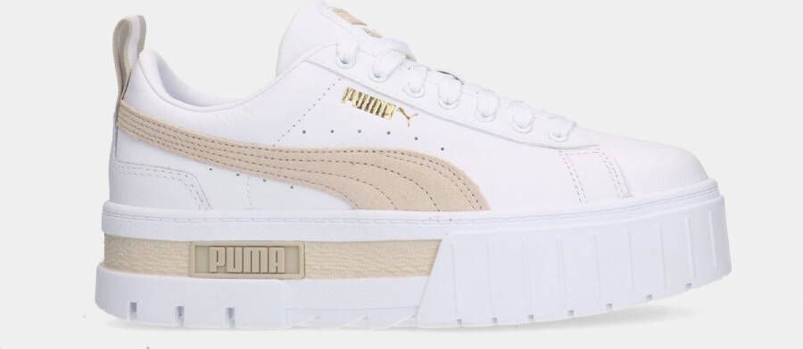 PUMA Mayze Lth White Peyote dames sneakers