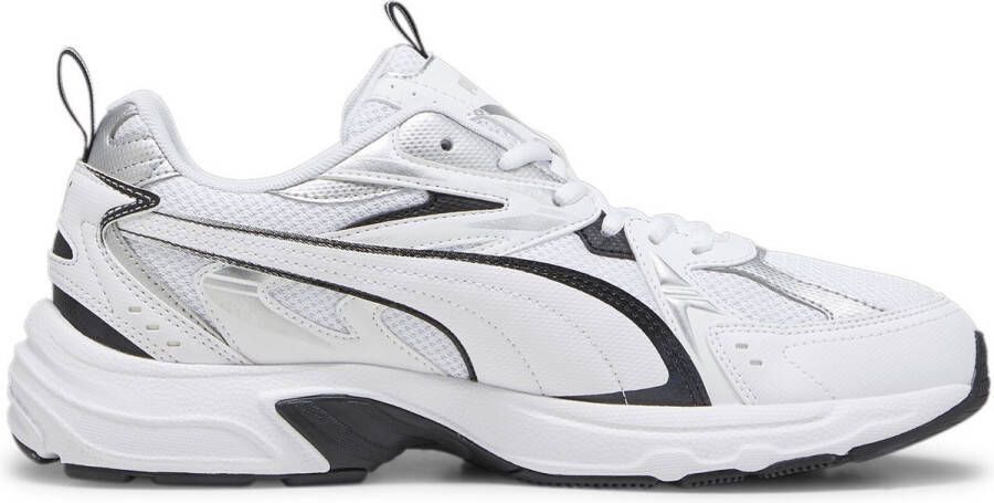 PUMA Milenio Tech Unisex Sneakers White- Black- Silver