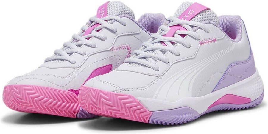 PUMA Nova Smash Padelschoenen Wit Paars 1 2 Vrouw