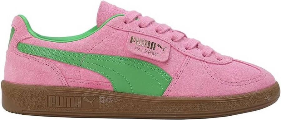 PUMA Palermo W Dames Sneakers Roze Groen Casual schoenen