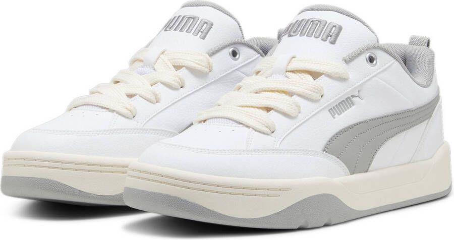 PUMA Park Lifestyle Unisex Sneakers White-Smokey Gray-Sugared Almond