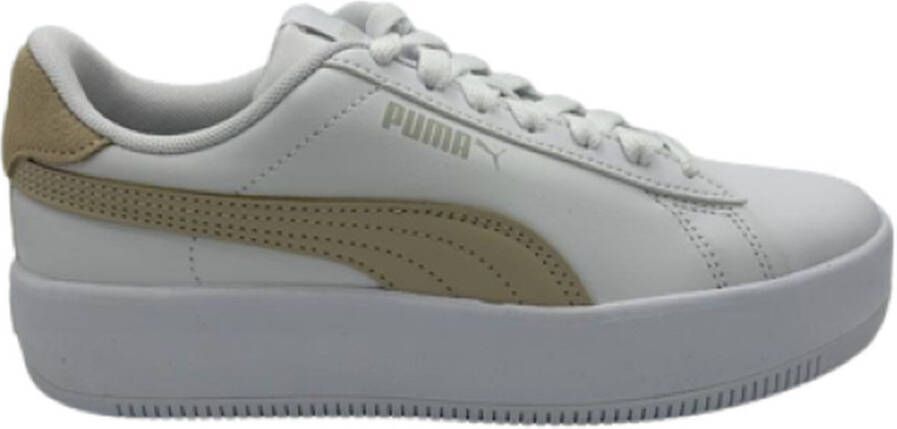 PUMA Platform L WNS Wit Beige