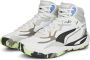 PUMA Playmaker Pro Mid Basketbal Schoenen White Platinum Unisex - Thumbnail 1