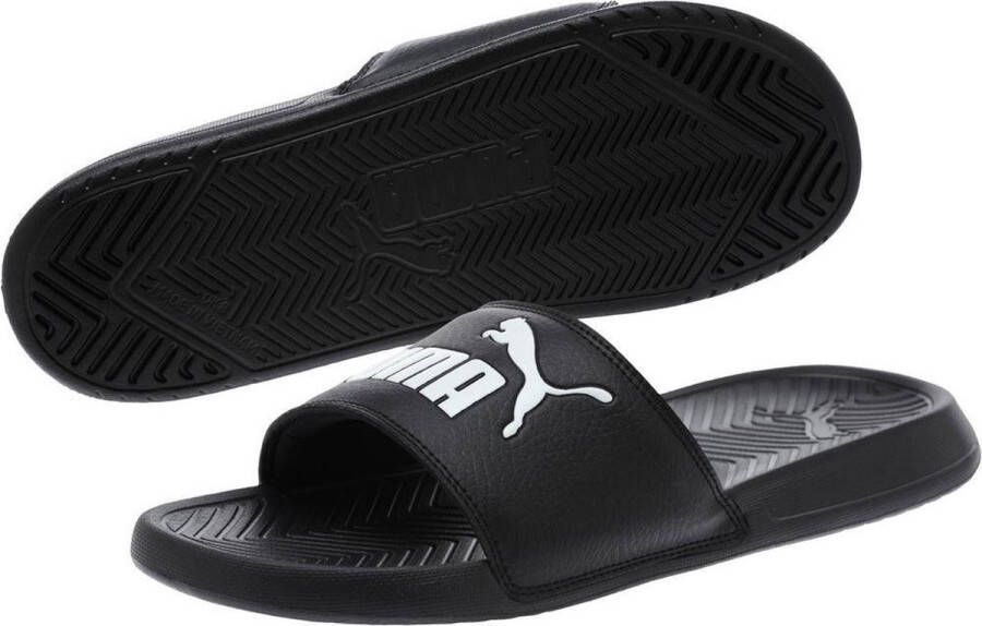 Puma Pop Cat Heren Slippers en Sandalen Black Synthetisch Foot Locker