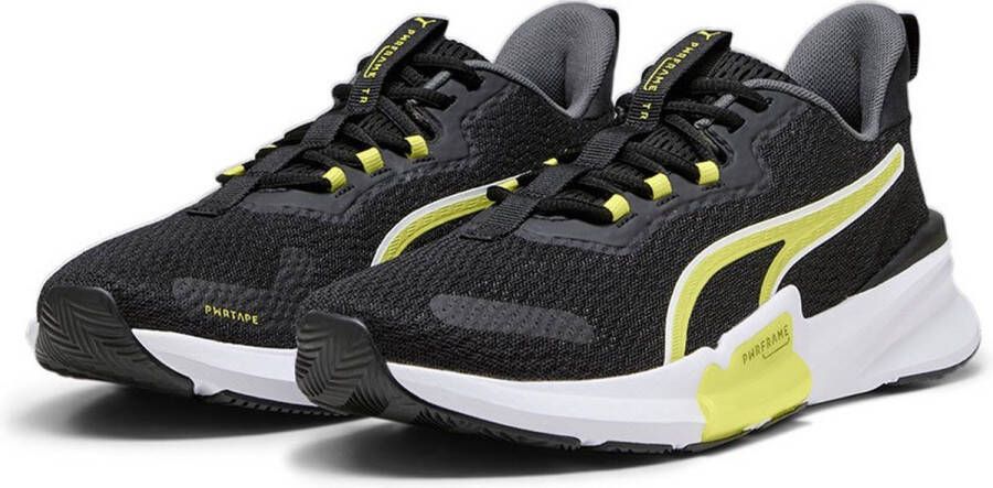 Puma pwrframe tr2 sportschoenen zwart geel heren