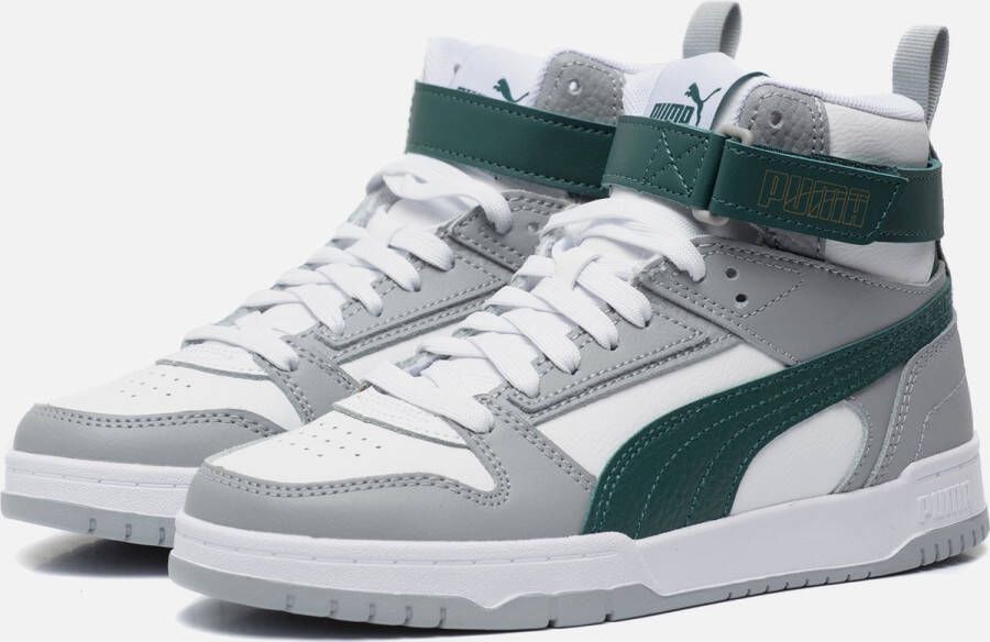 PUMA RBD Game Jr FALSE Sneakers White-Malachite-Cool Mid Gray-Gold