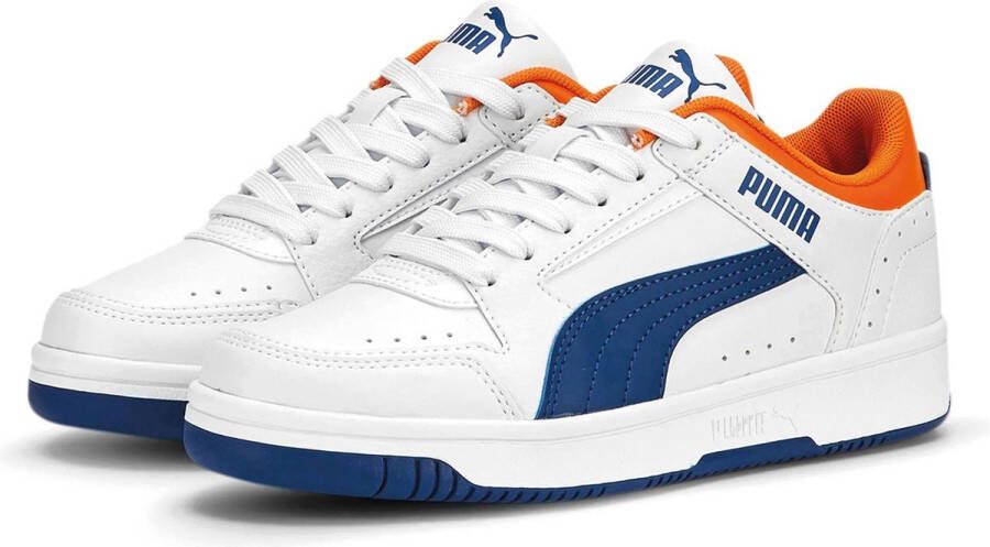 PUMA Rebound JOY Lo Jr Unisex Sneakers White ClydeRoyal RickieOrange