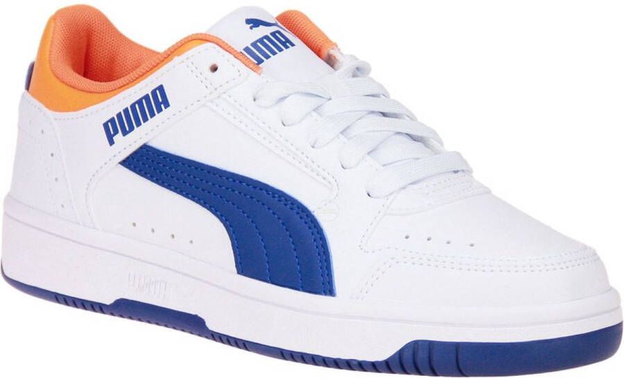 PUMA Rebound JOY Lo Jr Unisex Sneakers White ClydeRoyal RickieOrange