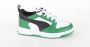 Puma Rebound V6 Lo sneakers wit zwart groen Jongens Meisjes Leer Meerkleurig 23 - Thumbnail 15