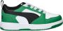 Puma Rebound V6 Lo sneakers wit zwart groen Jongens Meisjes Imitatieleer 35 - Thumbnail 2