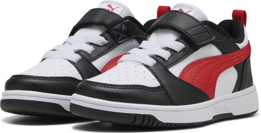 Puma Rebound v6 Low sneakers wit rood zwart Imitatieleer 31 - Foto 8