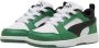 Puma Rebound V6 Lo sneakers wit zwart groen Jongens Meisjes Leer Meerkleurig 27 - Thumbnail 14