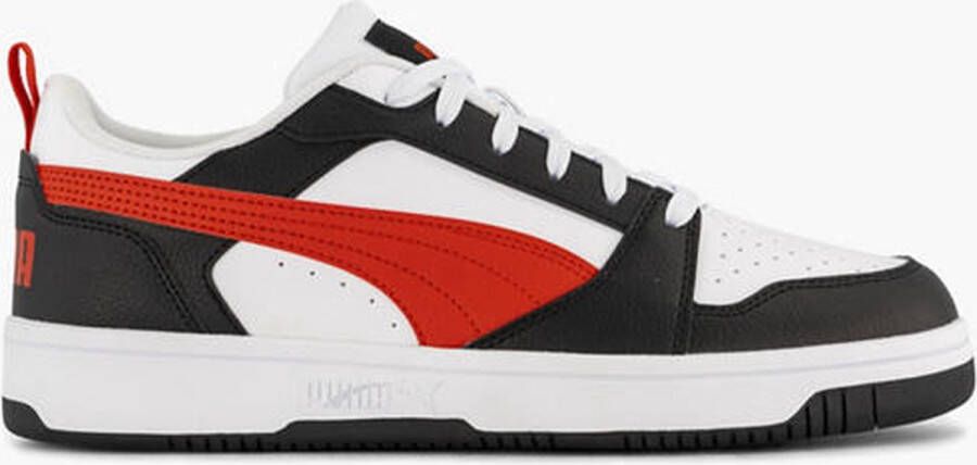 PUMA Rebound v6 Low Unisex Sneakers Wit Zwart Rood