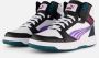 Puma Rebound V6 Mid Bouncy Sky JR Hoge Sneakers Meisjes Wit - Thumbnail 2