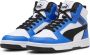 Puma Rebound v6 Mid V6 Mid sneakers wit zwart kobaltblauw Imitatieleer 35.5 - Thumbnail 2