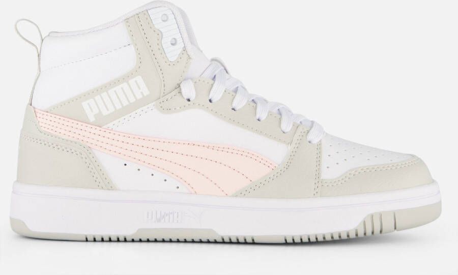 PUMA Rebound V6 Mid Jr FALSE Sneakers White-Frosty Pink-Sedate Gray