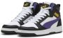 PUMA Rebound V6 Mid Jr Unisex Sneakers White-Team Violet- Black - Thumbnail 1