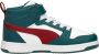 Puma Rebound v6 Mid sneakers groen ecru rood Imitatieleer 28 - Thumbnail 2