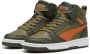 PUMA Rebound V6 Mid WTR Jr Unisex Sneakers Dark Olive-Maple Syrup- Olive - Thumbnail 1