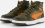 PUMA Rebound V6 Mid WTR Jr Unisex Sneakers Dark Olive-Maple Syrup- Olive - Thumbnail 2