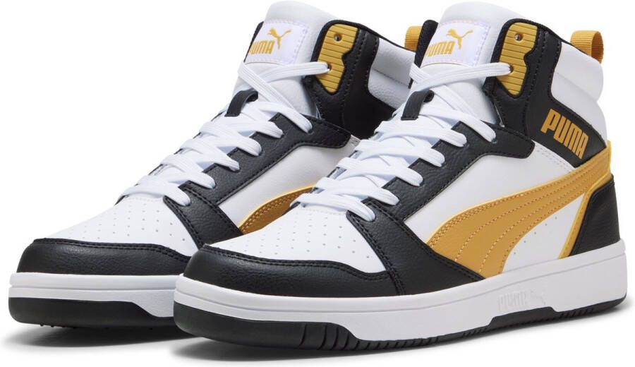 PUMA Rebound v6 Unisex Sneakers White-Archive Gold- Black