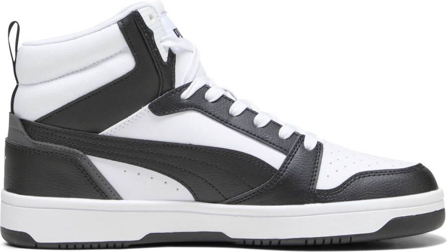 PUMA Rebound v6 Unisex Sneakers White- Black-Shadow Gray- White