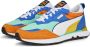 PUMA Rider FV Future Vintage Sneakers Heren Biscay Green Vibrant Orange - Thumbnail 4