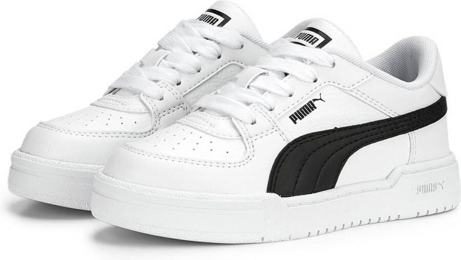 Puma California Pro sneakers wit zwart Jongens Meisjes Imitatieleer Effen 35