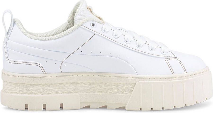 Puma Witte lage sneaker met plateauzool White Dames