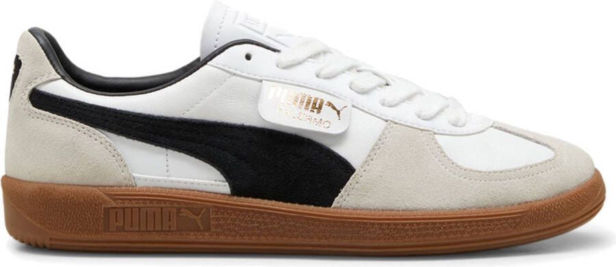 Puma Palermo Lth White Vapor Gray Gum Wit Leer Lage sneakers Unisex