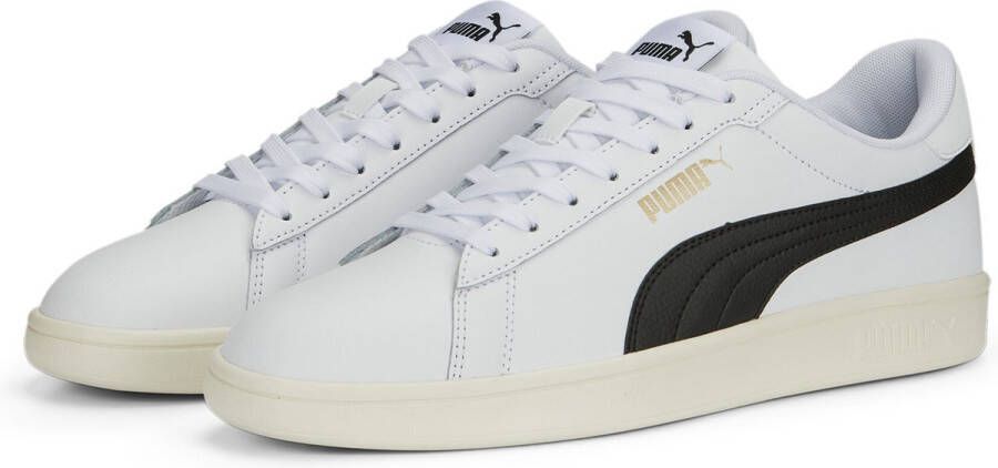 PUMA Smash 3.0 L Unisex Sneakers White- Black- Gold-Frosted Ivory