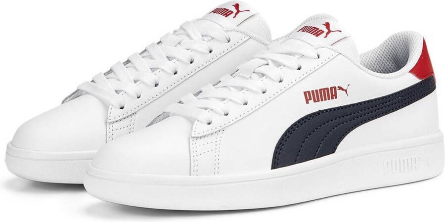 PUMA Smash V2 L Junior Hardloopschoenen Wit Jongen