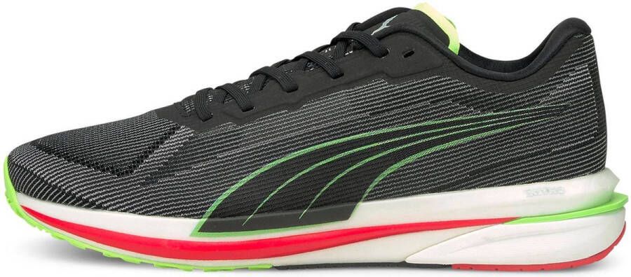 PUMA Velocity Nitro Hardloopschoenen Zwart Wit Groen