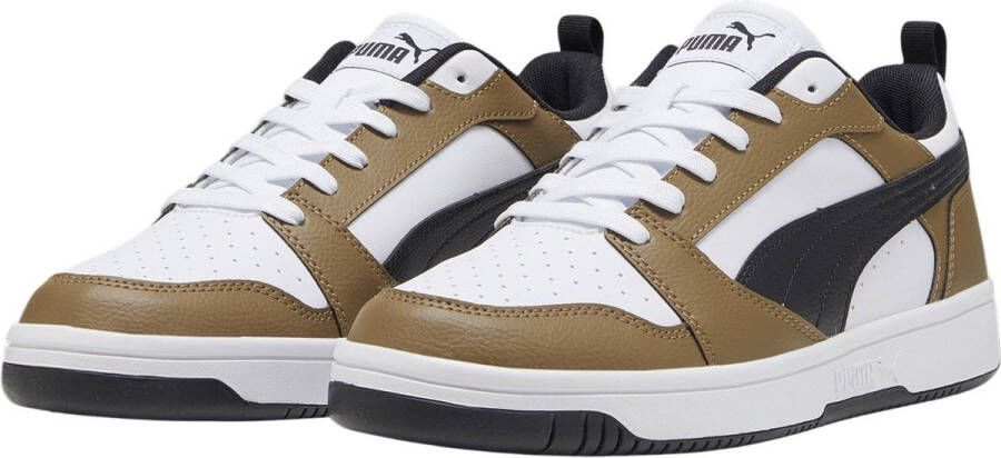 Puma Rebound V6 Low Sneakers Dames white black chocolate chip maat: 39 beschikbare maaten:36 37.5 38.5 37 39 40.5