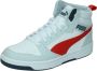 Puma Rebound V6 Mid sneakers lichtgrijs donkerblauw rood Imitatieleer 35.5 - Thumbnail 8