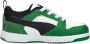 Puma Rebound V6 Lo sneakers wit zwart groen Jongens Meisjes Leer Meerkleurig 23 - Thumbnail 3