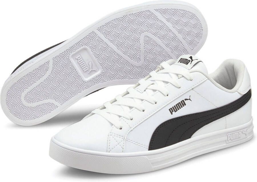 Puma smash vulcanised v3 low sneakers wit zwart