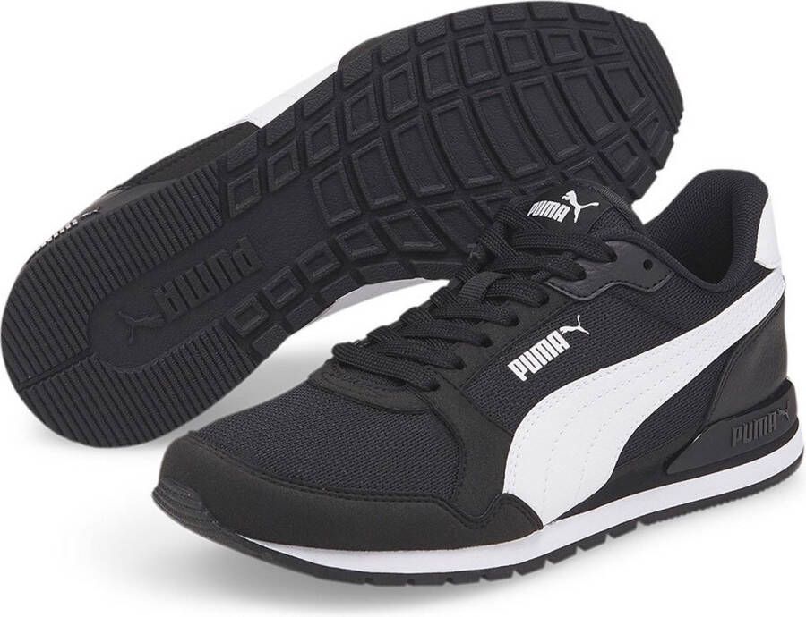 PUMA ST Runner V3 Mesh Sneakers Black White Kinderen