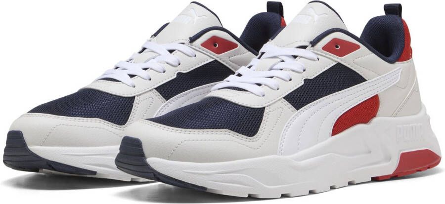 PUMA Trinity 2 LT Unisex Sneakers Navy- White-Feather Gray-Red Fire