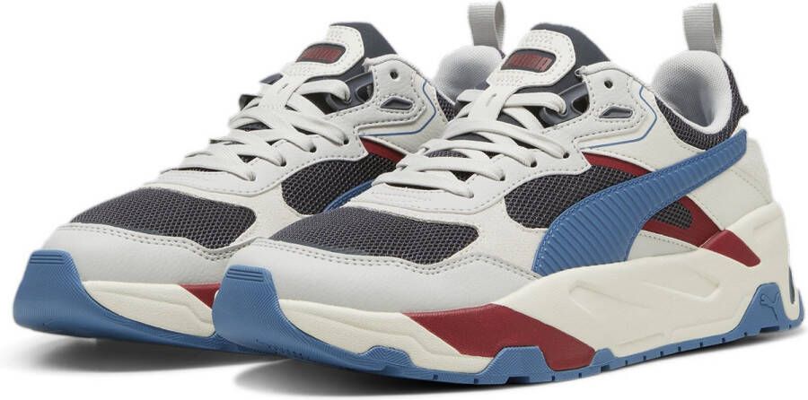 PUMA Trinity Heren Sneakers Blue Horizon-Strong Gray-Glacial Gray-Intense Red