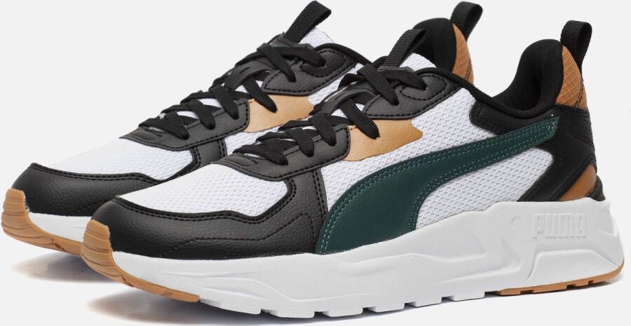 PUMA Trinity Lite Heren Sneakers Black-Dark Myrtle-Caramel Latte