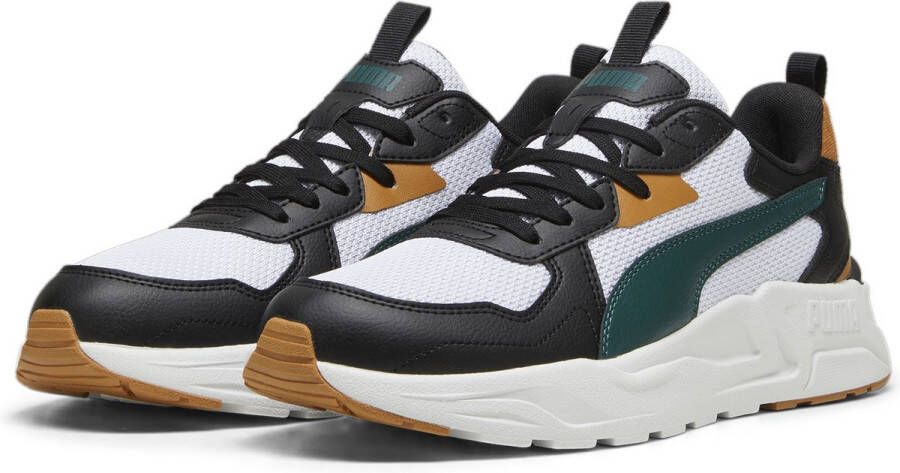 PUMA Trinity Lite Heren Sneakers Black-Dark Myrtle-Caramel Latte