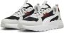 PUMA Trinity Lite Heren Sneakers Black- White-Glacial Gray-Intense Red - Thumbnail 2