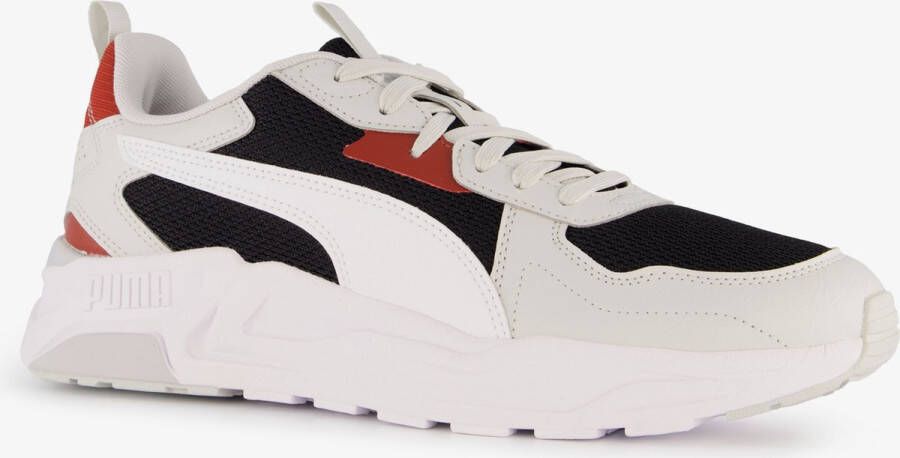 PUMA Trinity Lite Heren Sneakers Black- White-Glacial Gray-Intense Red