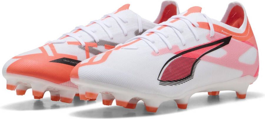 PUMA ULTRA 5 MATCH FG AG Unisex Sportschoenen White- Black-Glowing Red