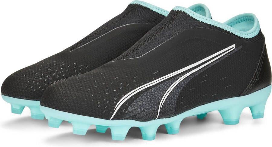 PUMA Ultra Match Veterloze Gras Kunstgras Voetbalschoenen (MG) Kids Zwart Wit Blauw - Foto 2